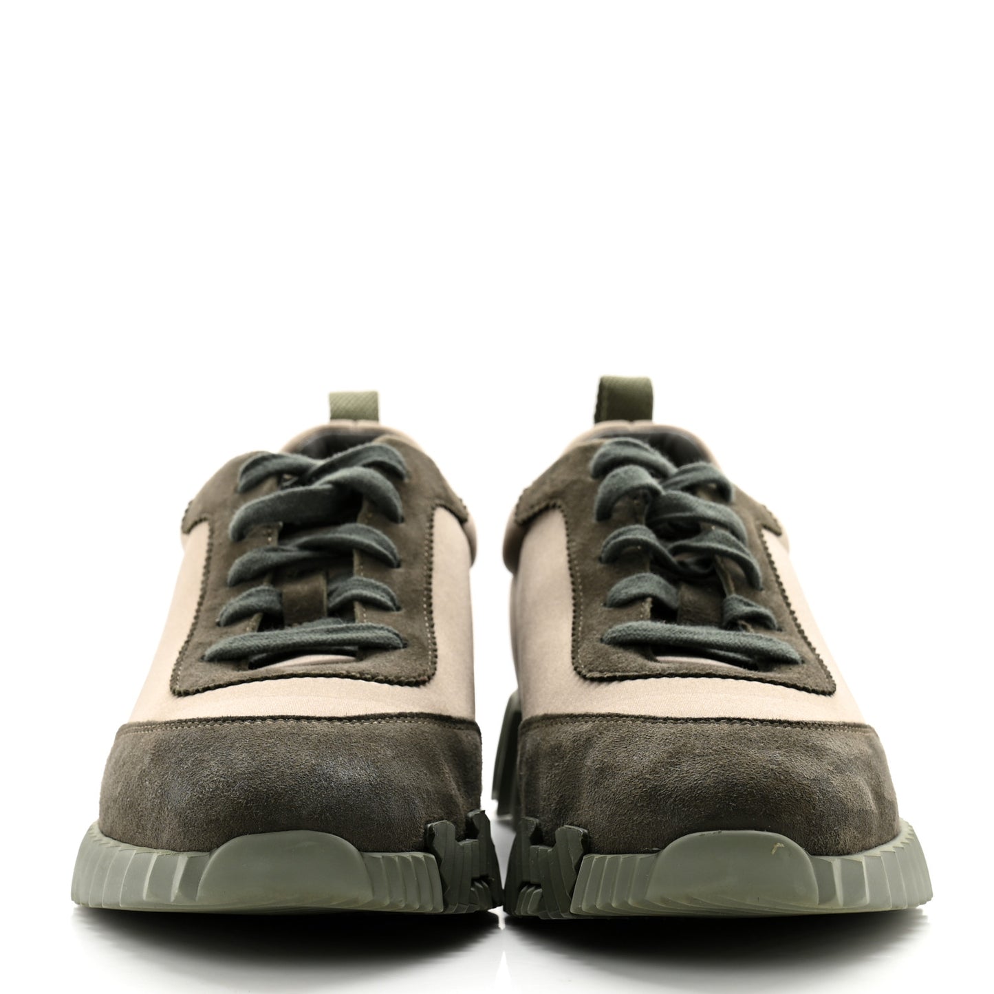 Technical Jersey Goatskin Suede Goatskin Bouncing Sneakers 39 Vert Toundra Vert Foret