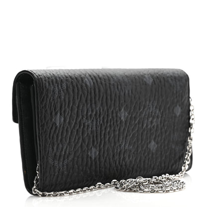 MCM Visetos Large Patricia Wallet On Chain Black 3 of 11