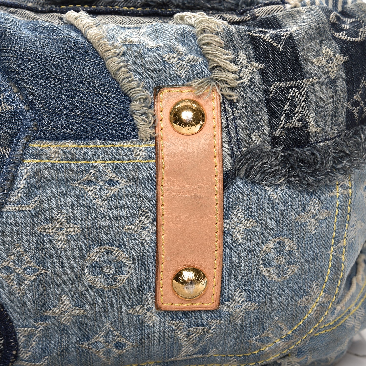 Louis Vuitton Denim Patchwork Bowly Blue 11 of 12