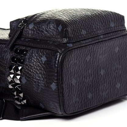 MCM Visetos Side Stud Mini Stark Backpack Black 8 of 12