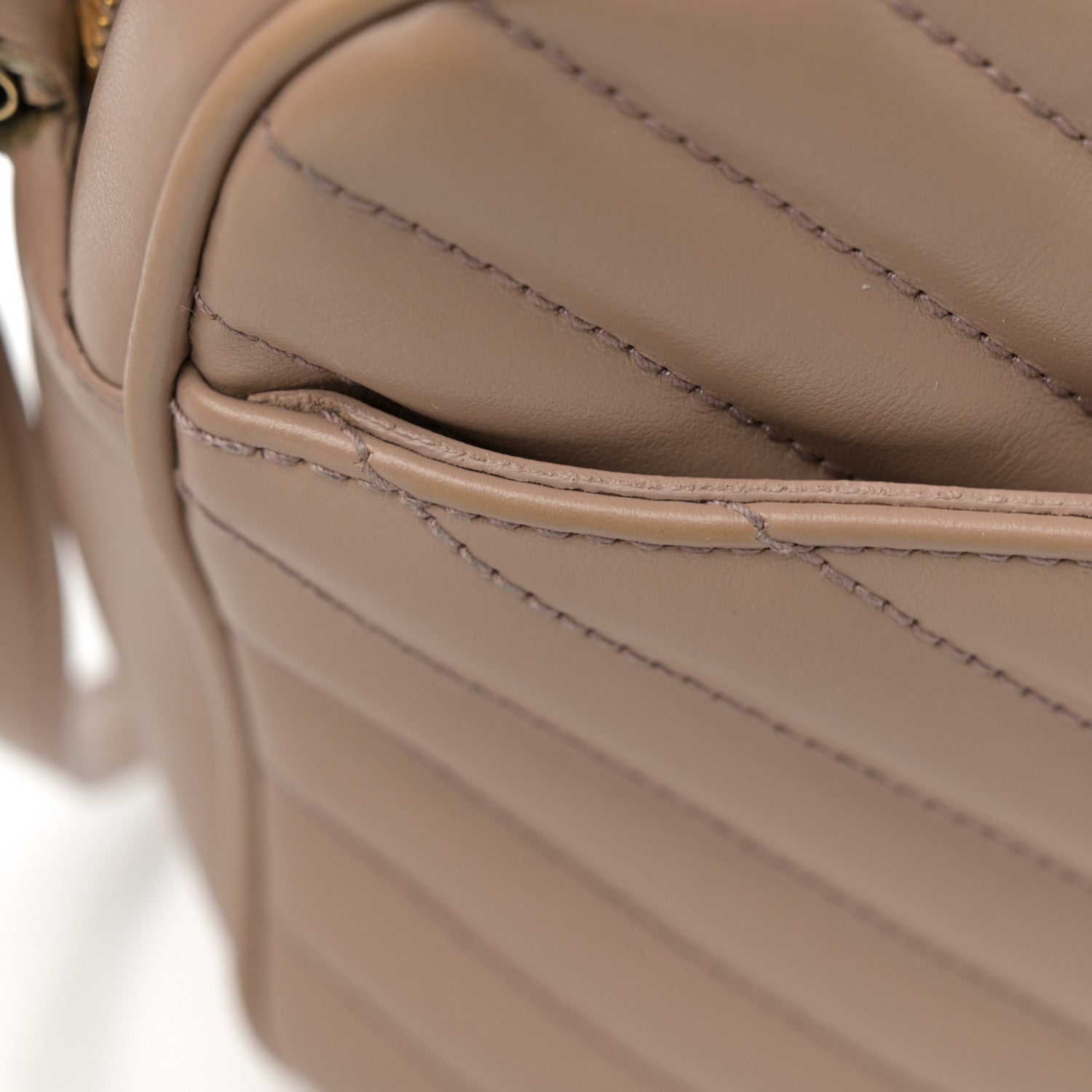 Saint Laurent Calfskin Matelasse Monogram Lou Camera Bag Dark Latte 14 of 16
