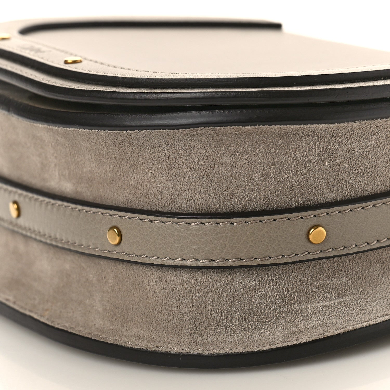 Chloe Calfskin Suede Small Nile Bracelet Bag Motty Grey 9 of 9