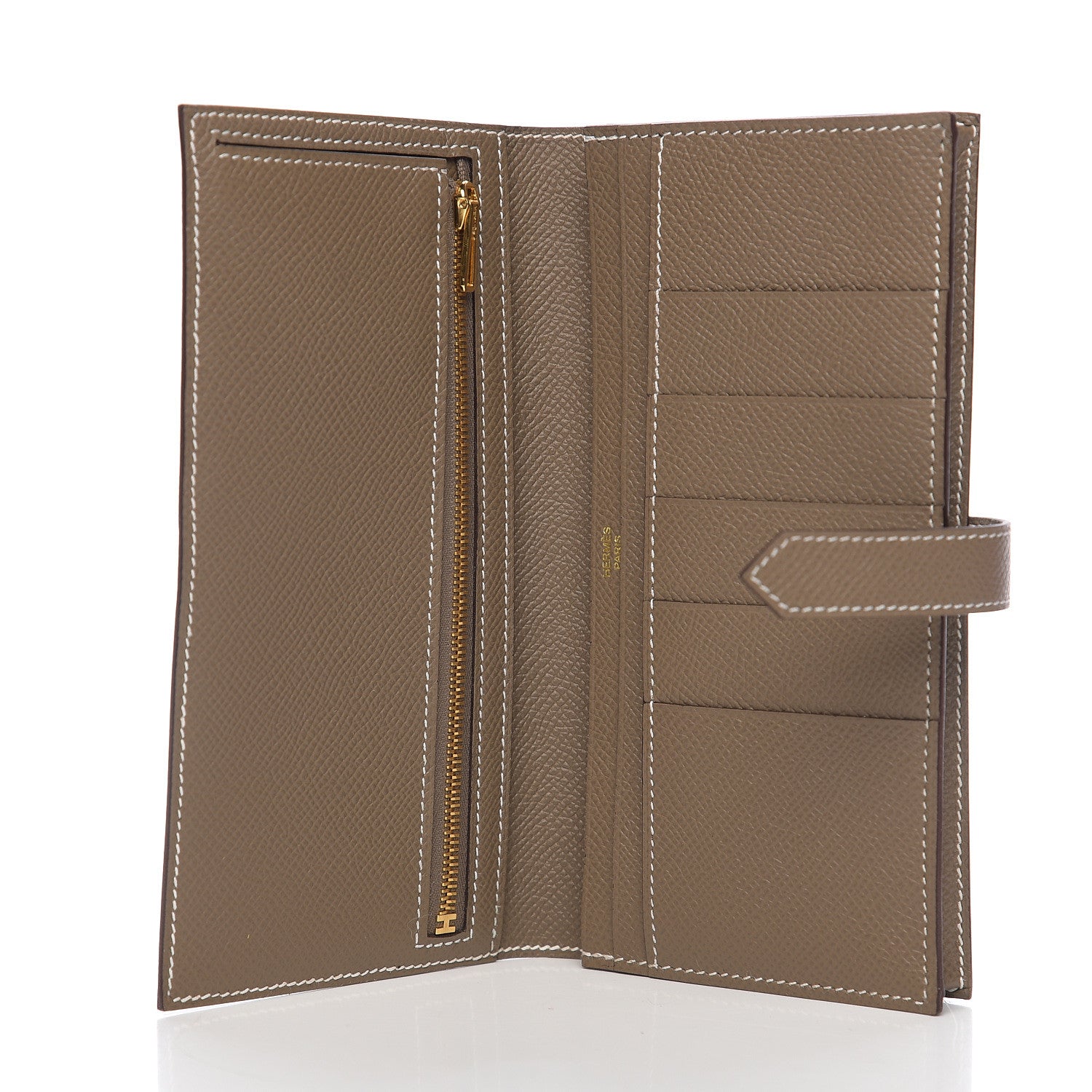 Hermes Epsom Bearn Gusset Wallet Etoupe 4 of 7