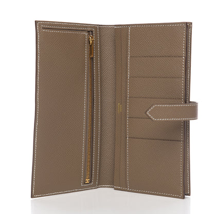 Hermes Epsom Bearn Gusset Wallet Etoupe 4 of 7