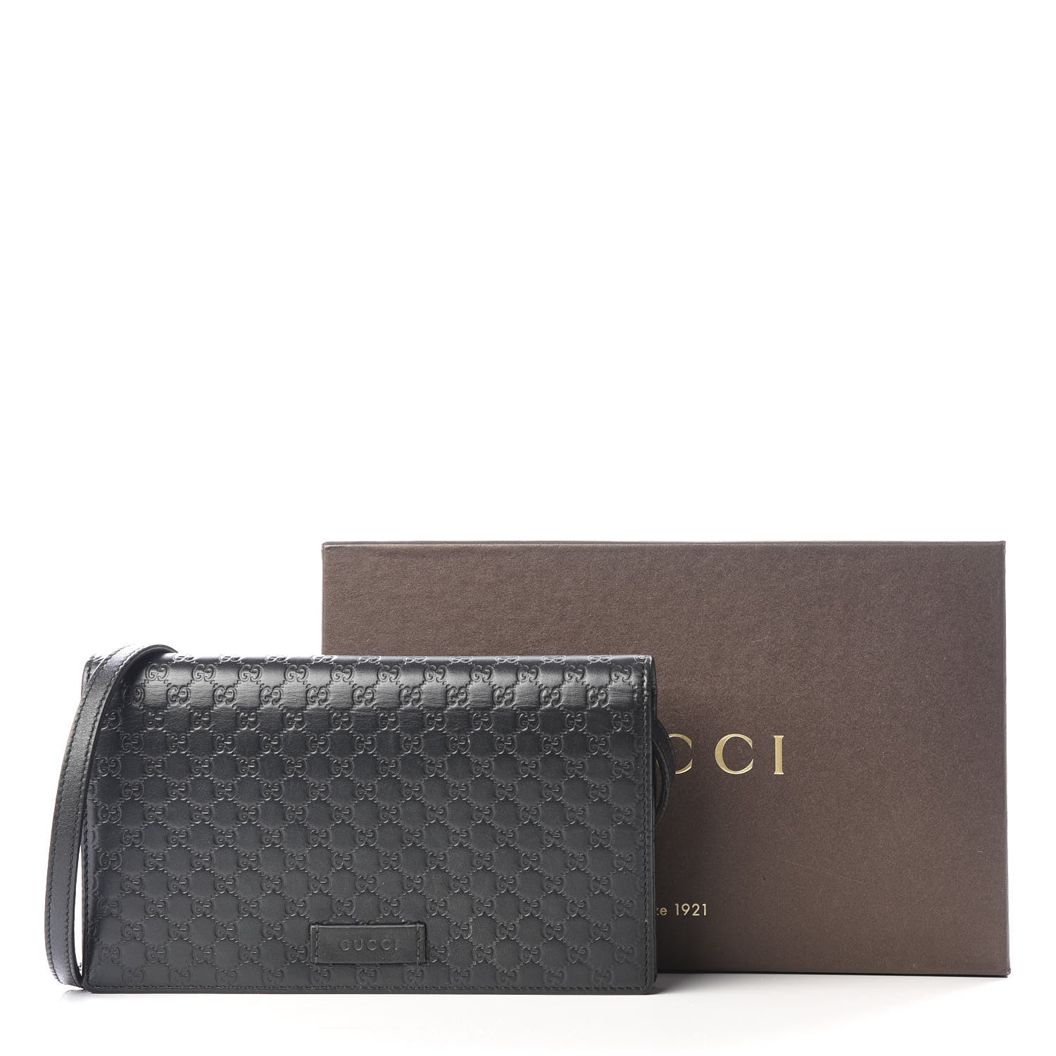 Gucci Microguccissima Crossbody Wallet Black 10 of 10