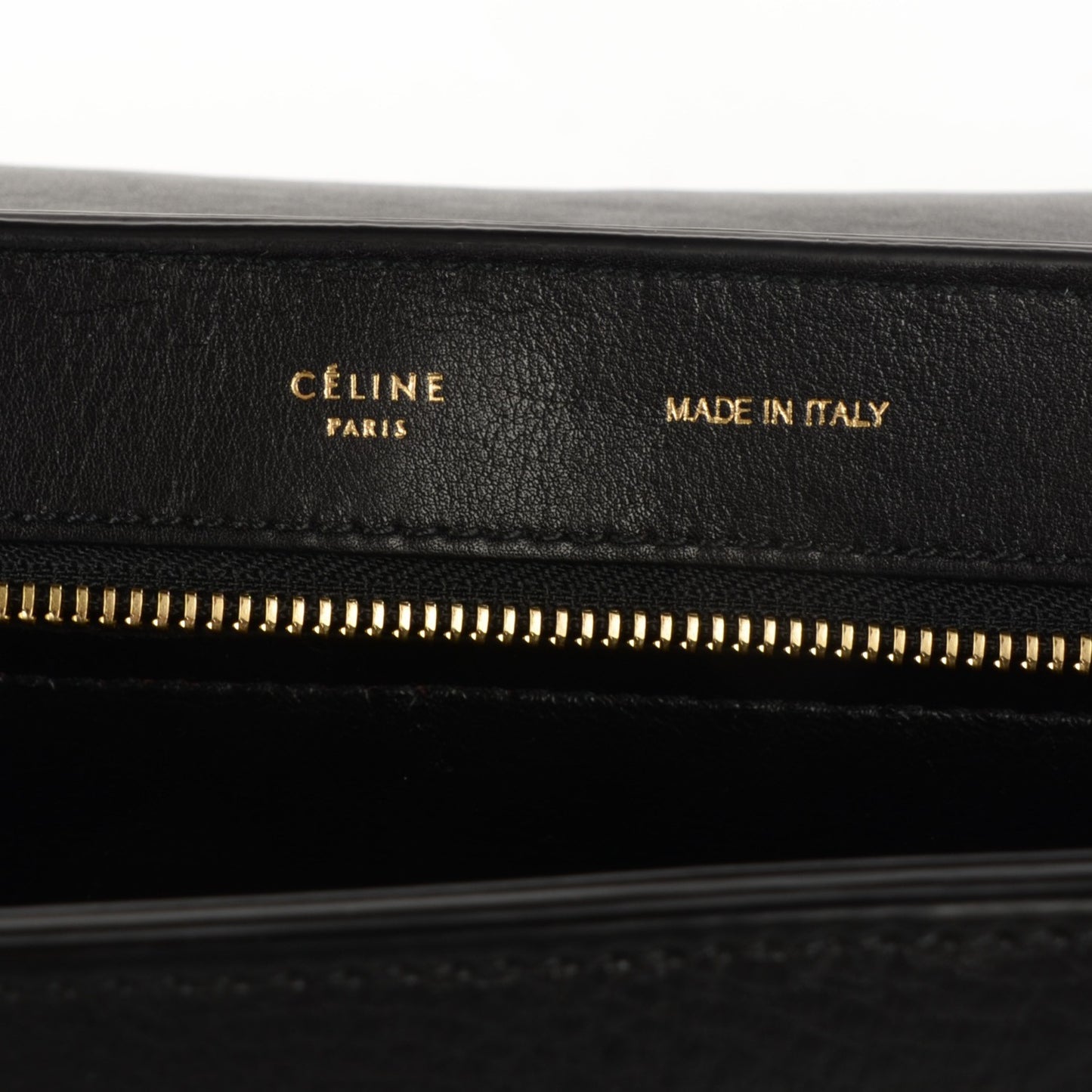 Crocodile Embossed Calfskin Suede Medium Trapeze Black