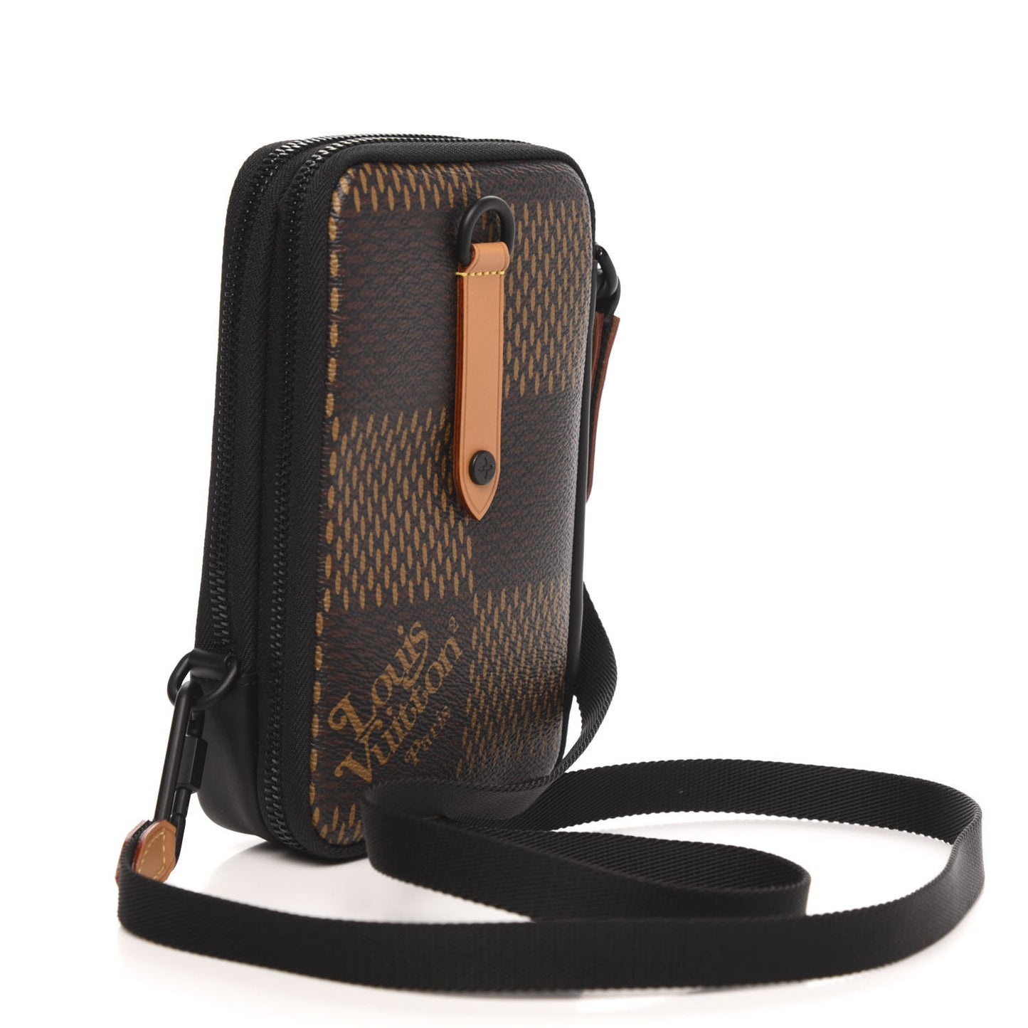 X NIGO Giant Damier Ebene Tortoise Double Phone Pouch