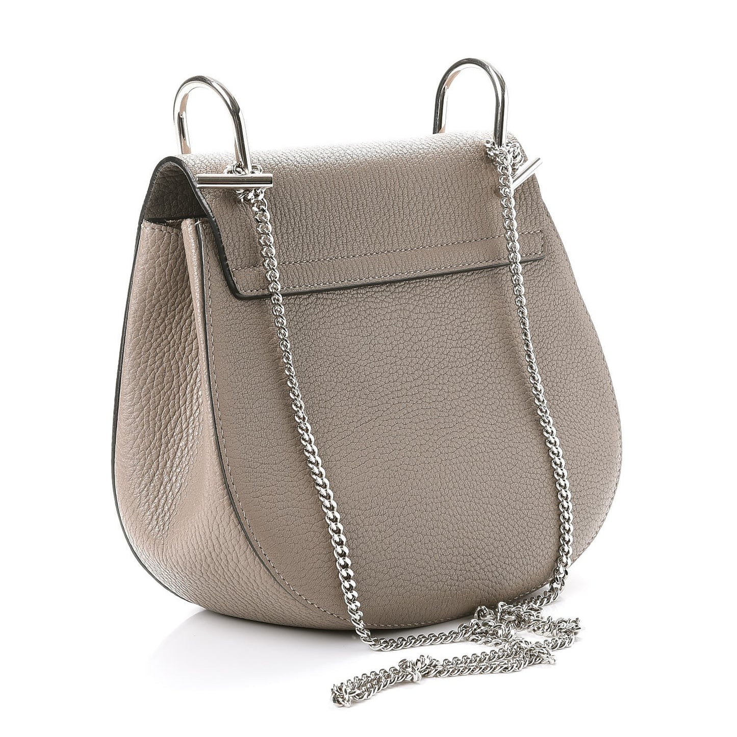 Grained Lambskin Drew Shoulder Bag Motty Grey