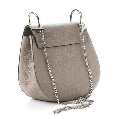 Chloe Grained Lambskin Drew Shoulder Bag Motty Grey 3 of 15