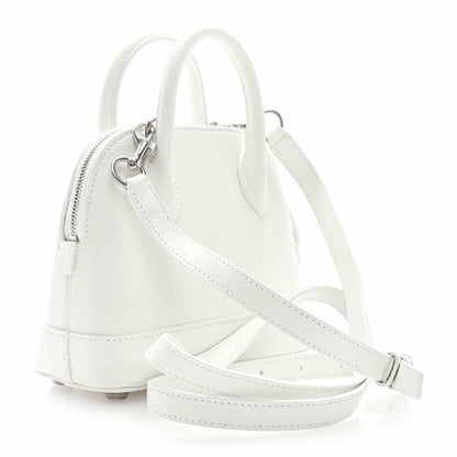 Balenciaga Grained Calfskin XXS Ville Top Handle Bag White Black 3 of 8