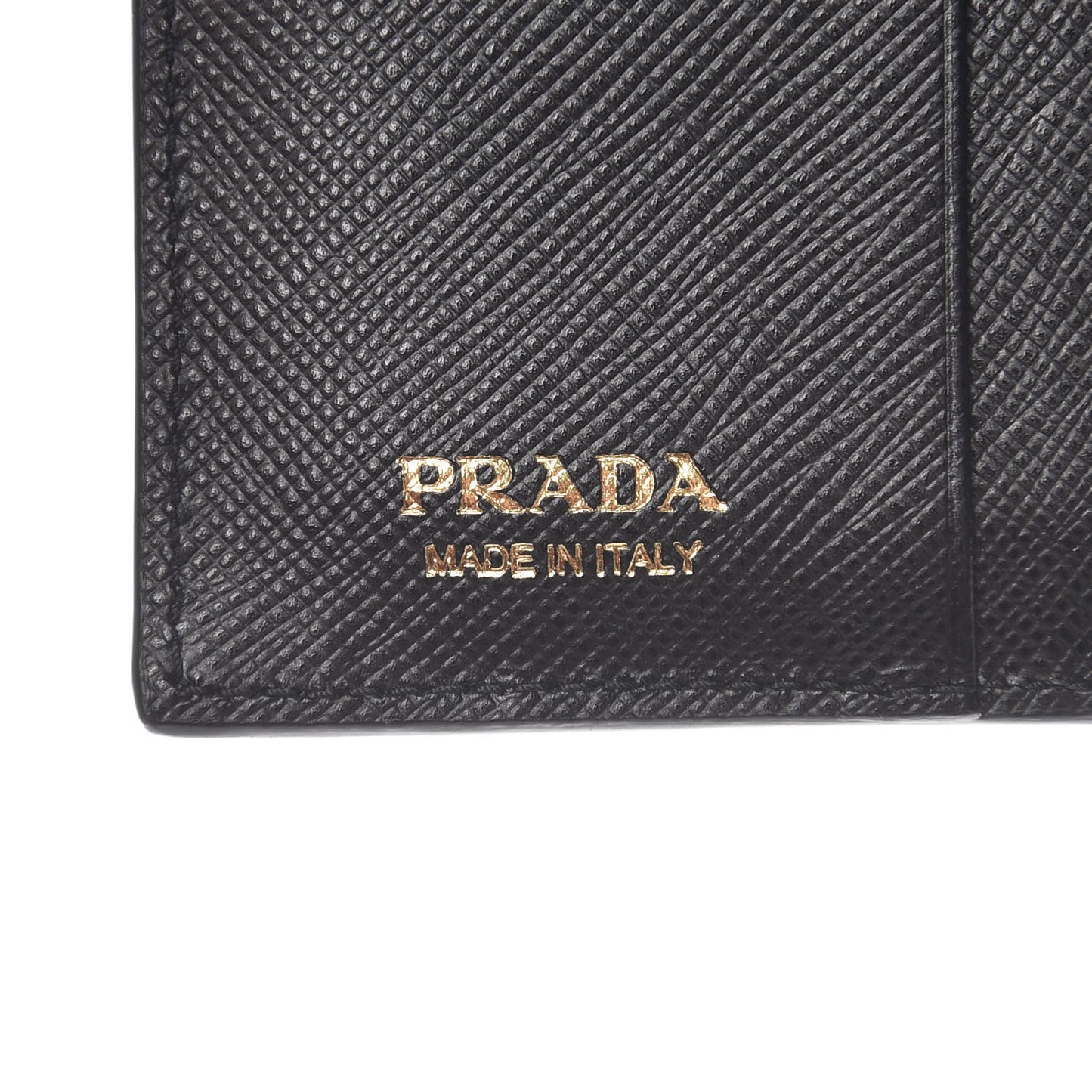 Saffiano Shine Bi-Fold Wallet Black