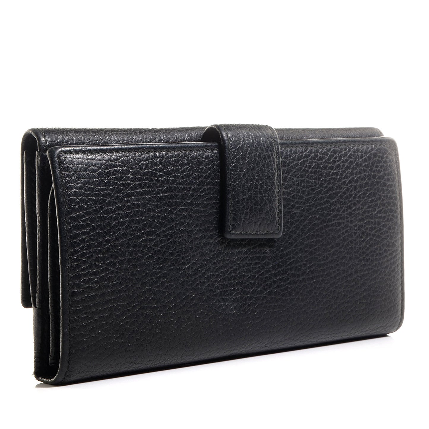 Leather Blondie Continental Wallet Black