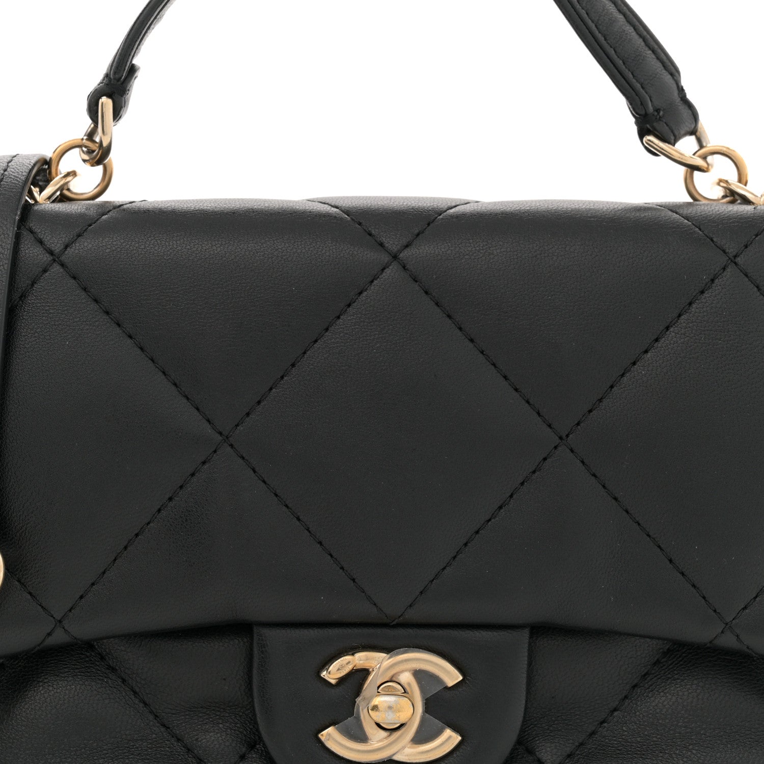 Chanel Lambskin Quilted Small Easy Carry Flap Black 8 of 11