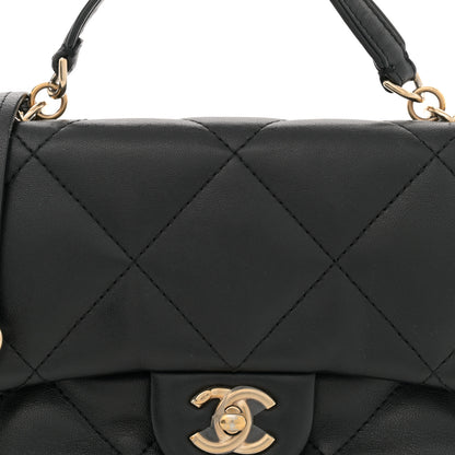 Chanel Lambskin Quilted Small Easy Carry Flap Black 8 of 11