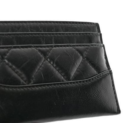 Chanel Aged Calfskin Quilted Gabrielle Card Holder Black 10 of 10