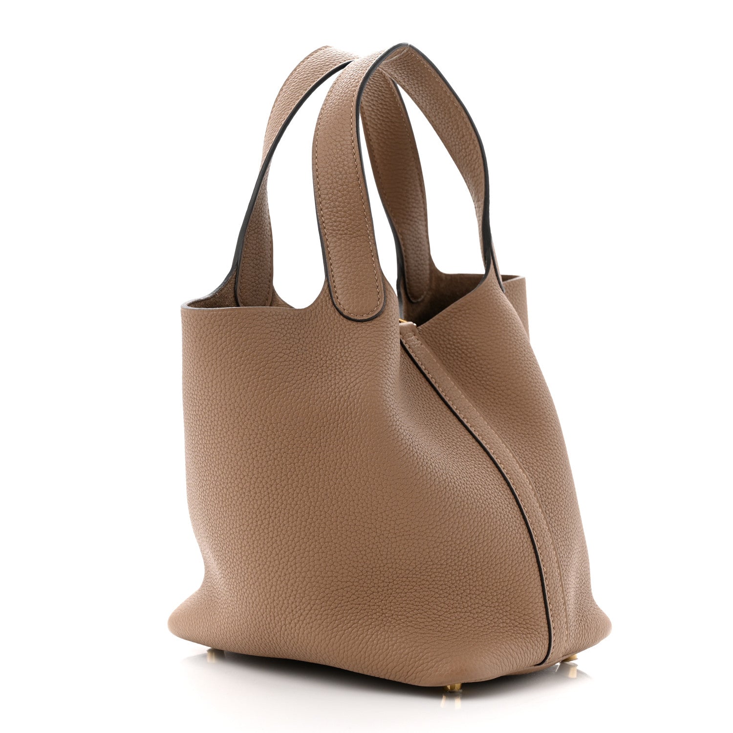 Hermes Taurillon Maurice Picotin Lock 18 PM Beige De Weimar 3 of 11
