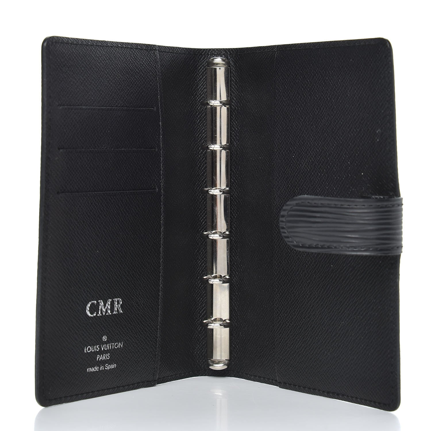 Louis Vuitton Epi Small Ring Agenda Cover Black 5 of 8