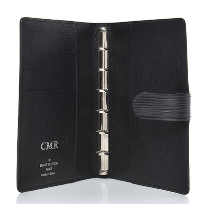 Louis Vuitton Epi Small Ring Agenda Cover Black 5 of 8