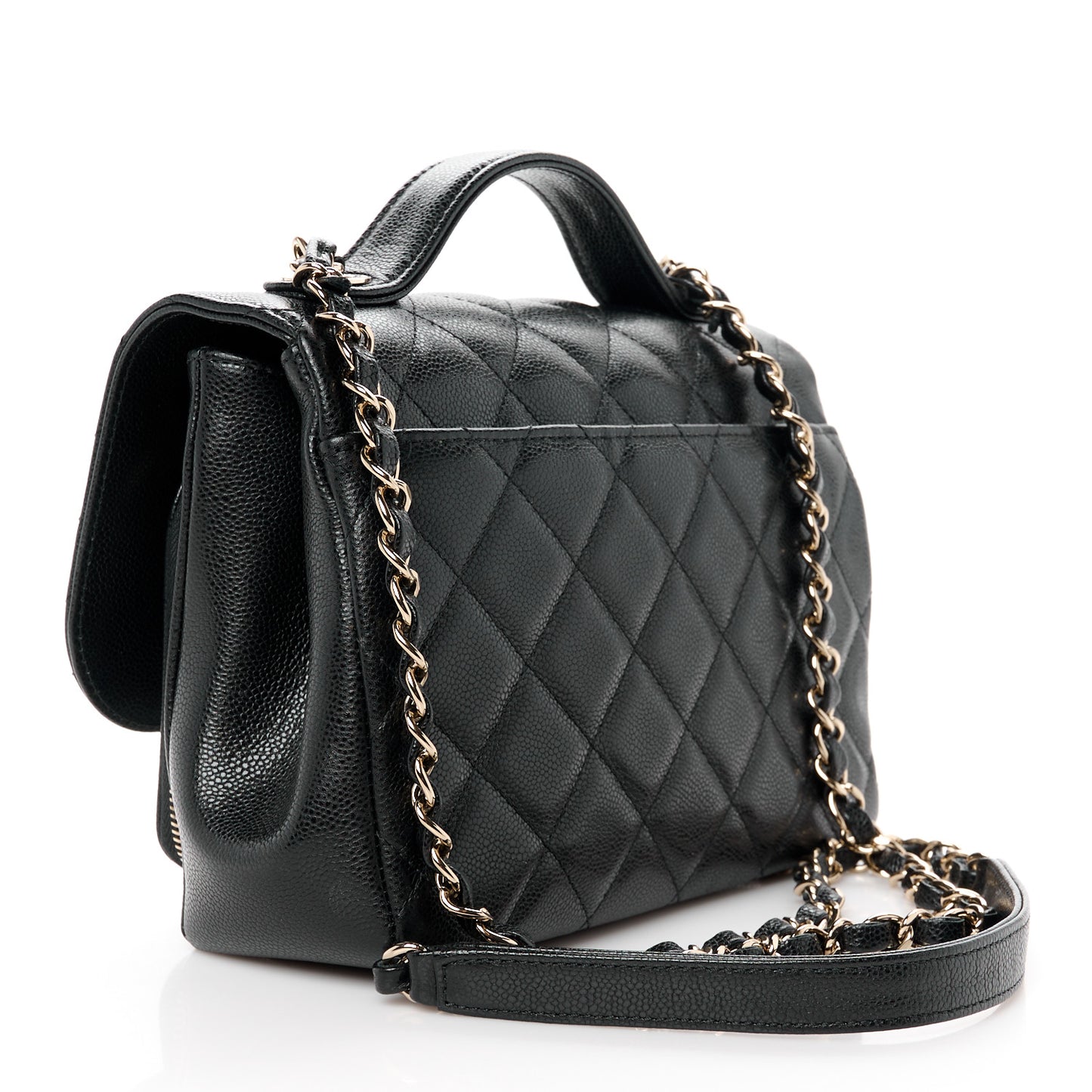 Caviar Quilted Medium Business Affinity Flap Black