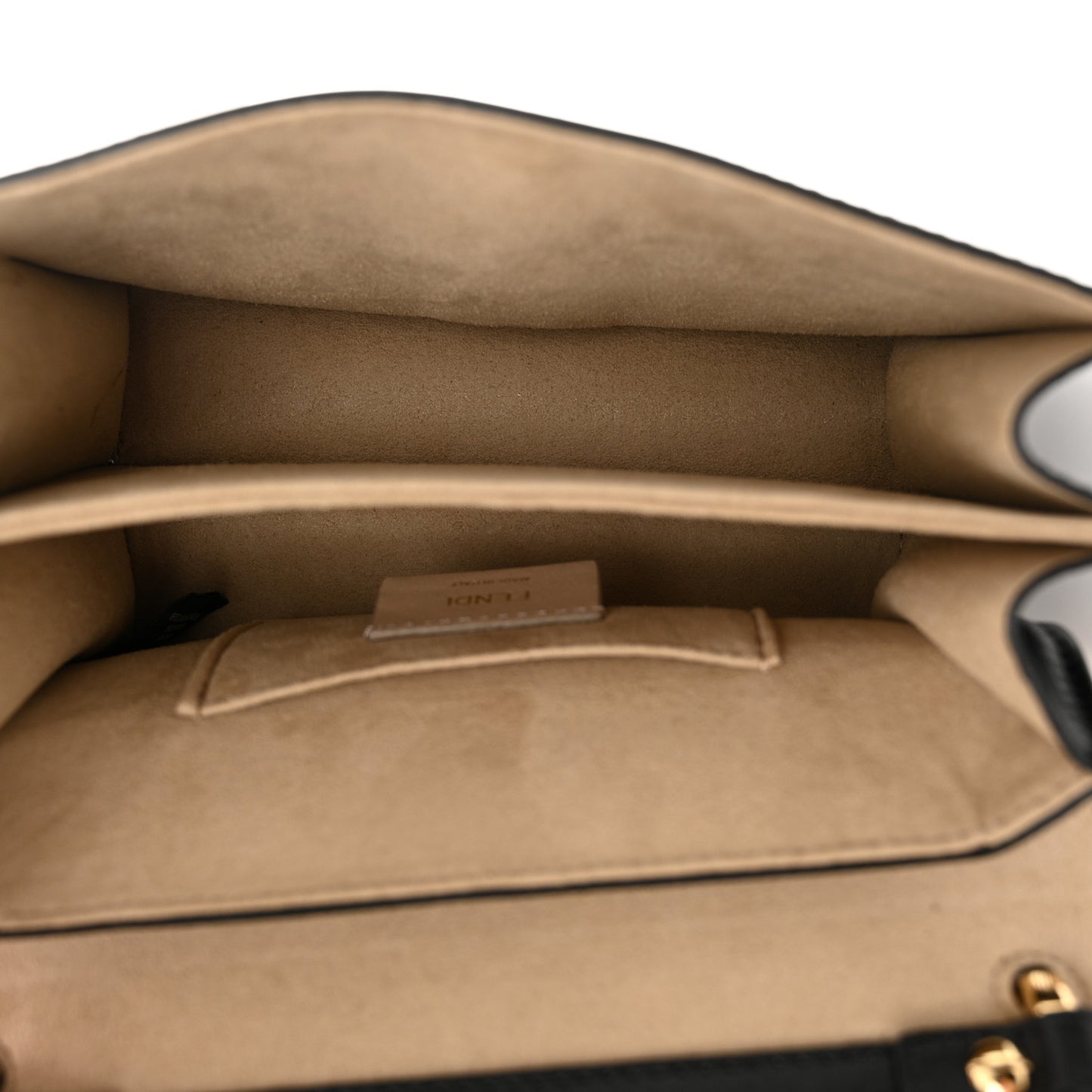 Vitello Liberty Bi-Color FF 1974 Embossed Small Kan I Shoulder Bag Black Maya