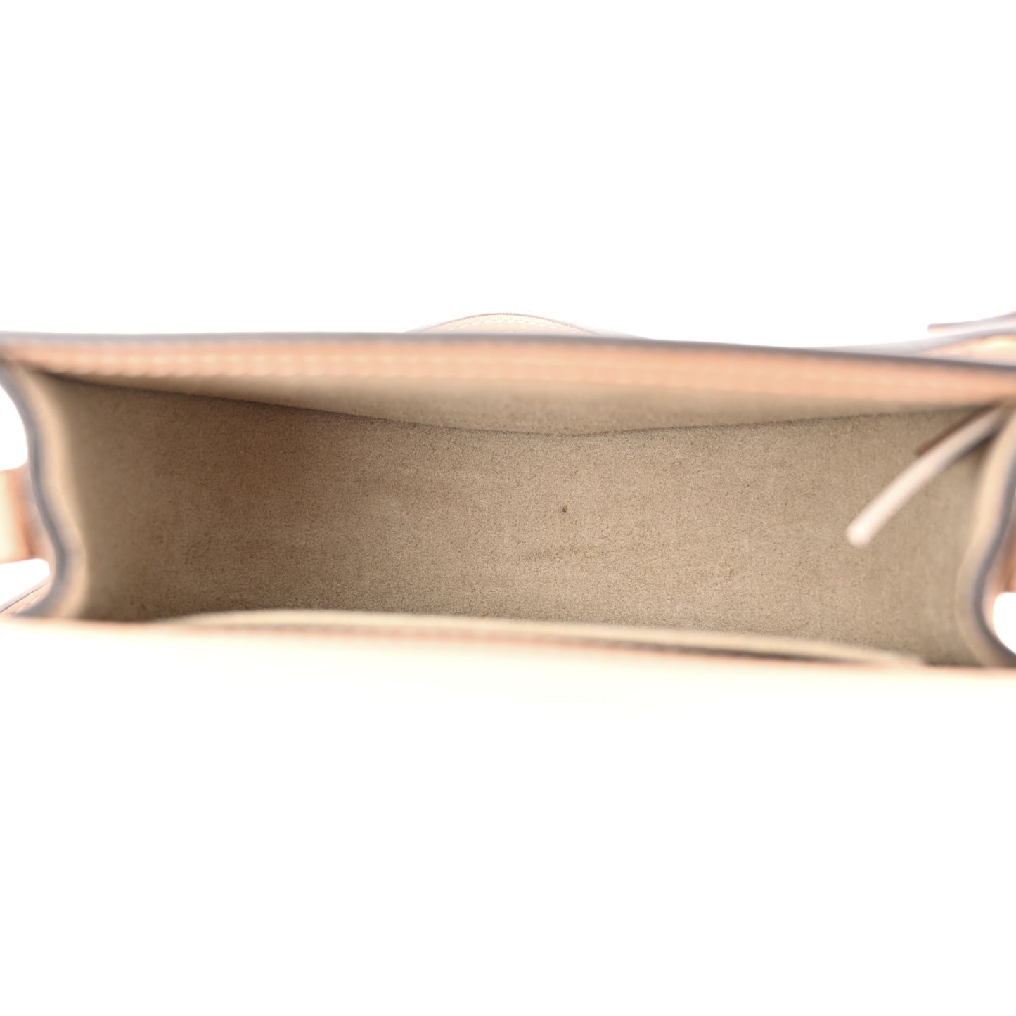 Calfskin Suede Small Nile Bracelet Bag Biscotti Beige