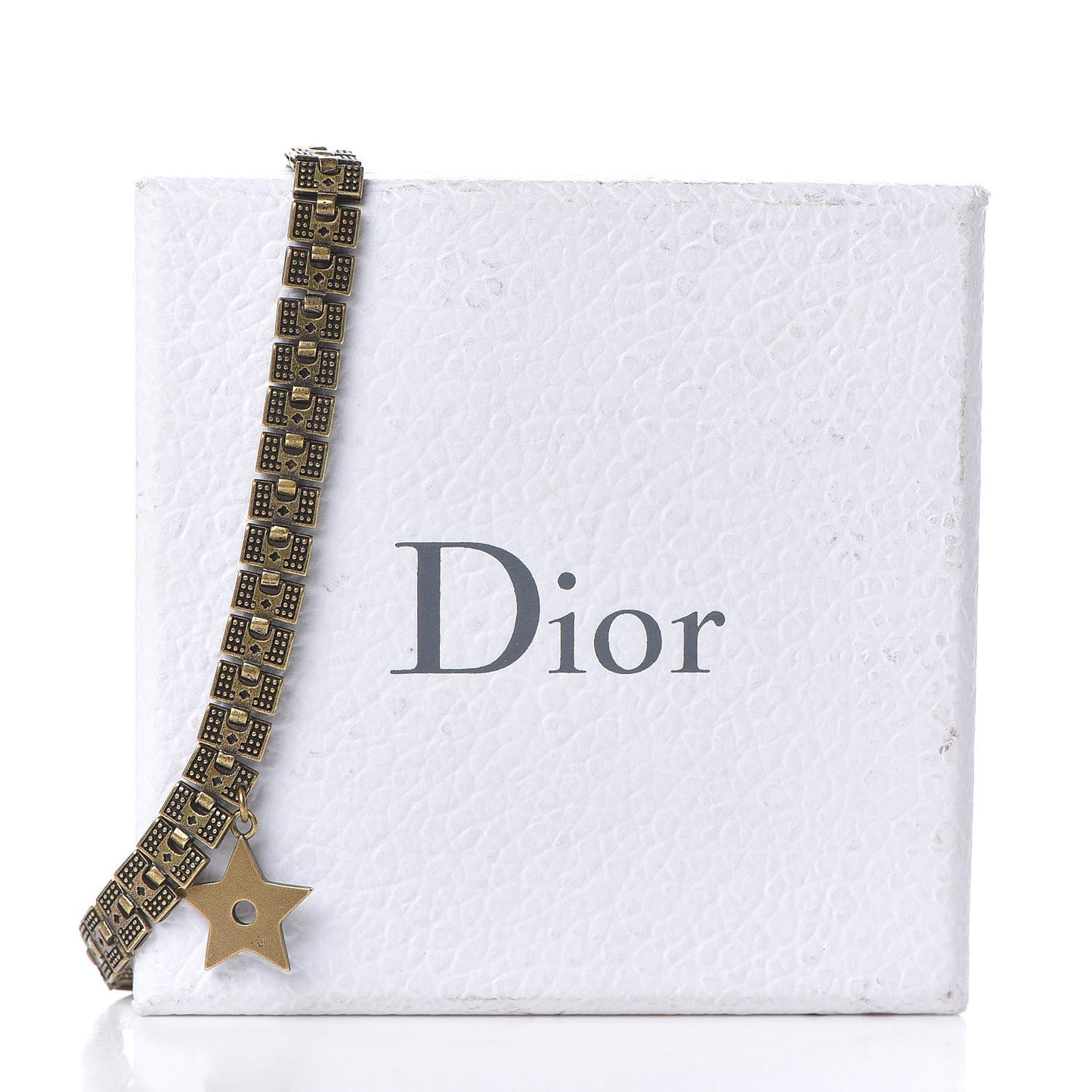 Metal Star Choker Necklace Aged Gold