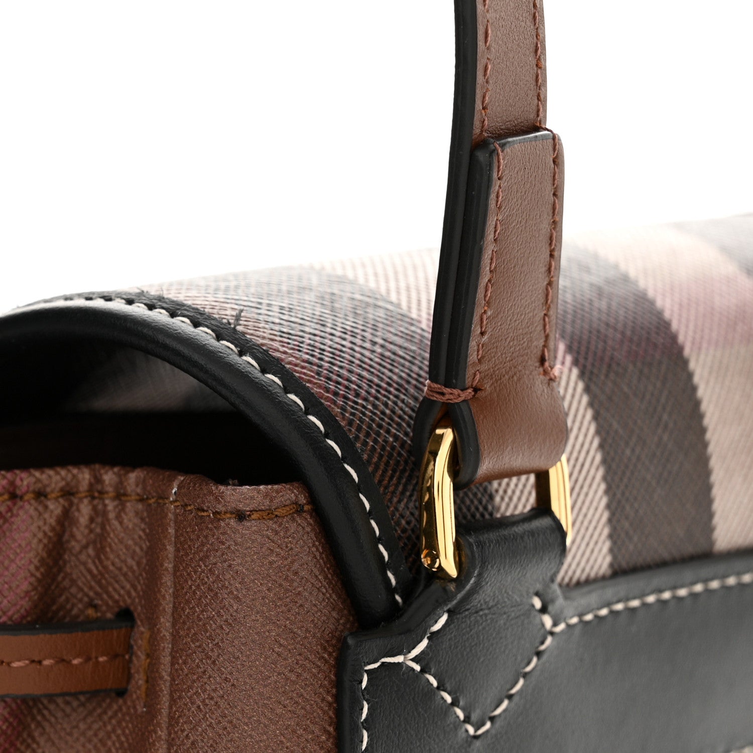 Burberry House Check Canvas Calfskin Micro Backpack Dark Birch
