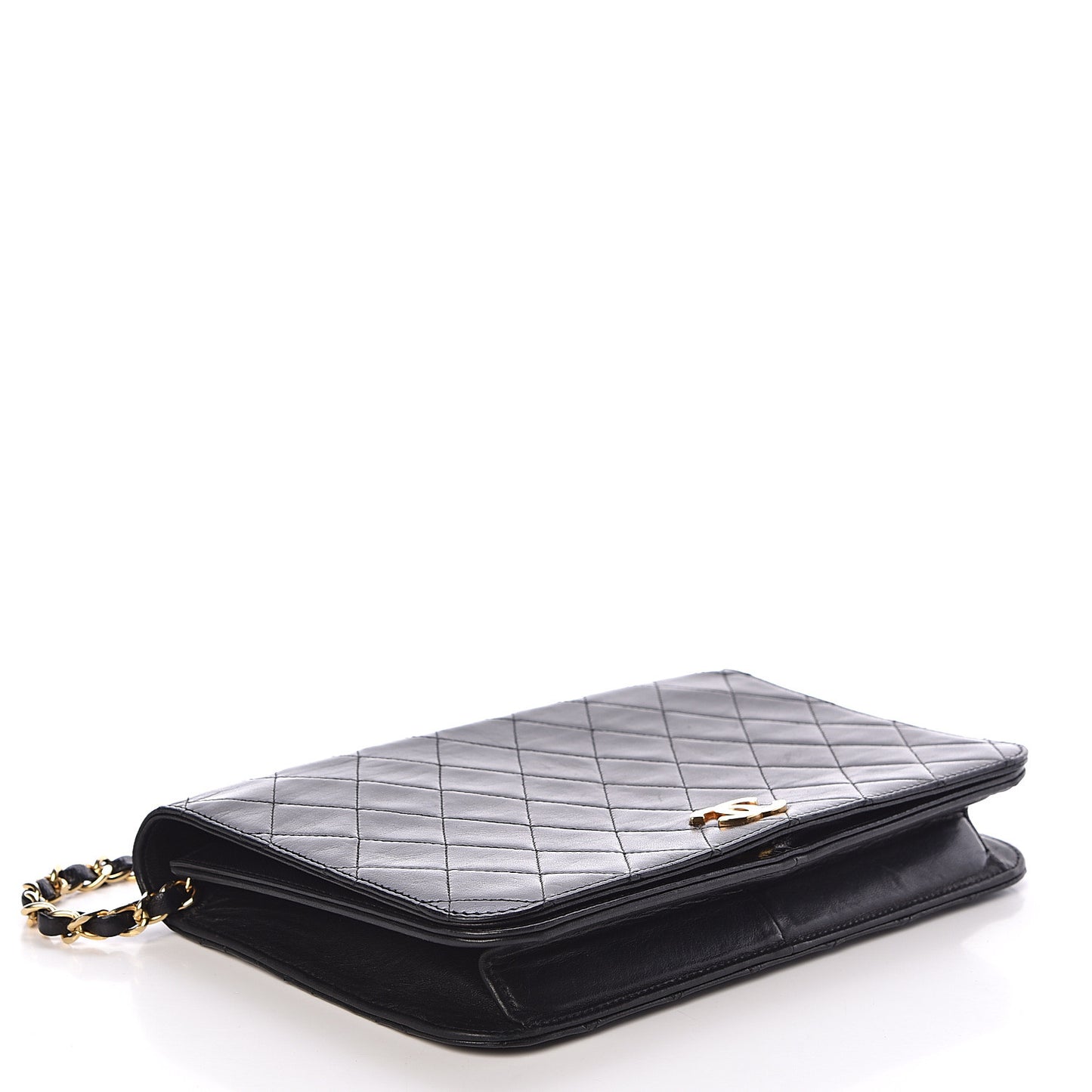 Lambskin Quilted Small Single Flap Bag Black