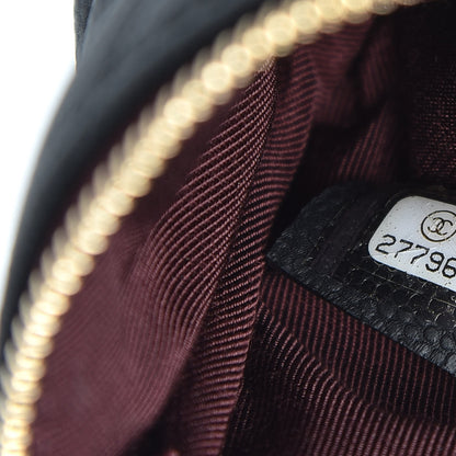 Chanel Caviar Chevron Quilted Small Cosmetic Case Black 7 of 8