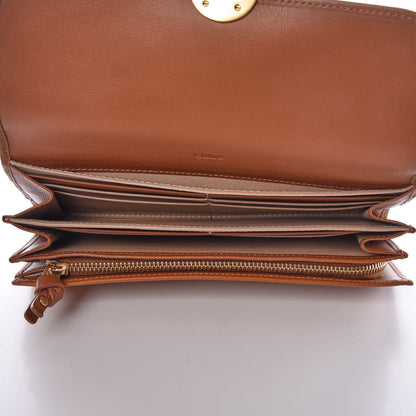 Chloe Grained Smooth Calfskin Small Indy Long Wallet Caramel 5 of 8
