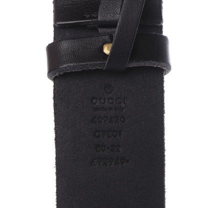 Gucci Calfskin Brass Feline Buckle Belt 80 32 Black 4 of 7