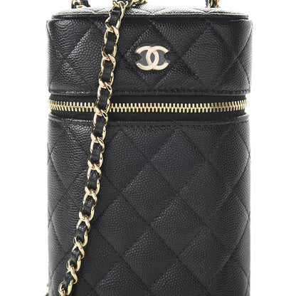Chanel Caviar Quilted Phone Holder With Chain Black 10 of 10