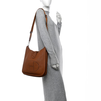 Hermes Taurillon Clemence Evelyne III GM Gold 2 of 10