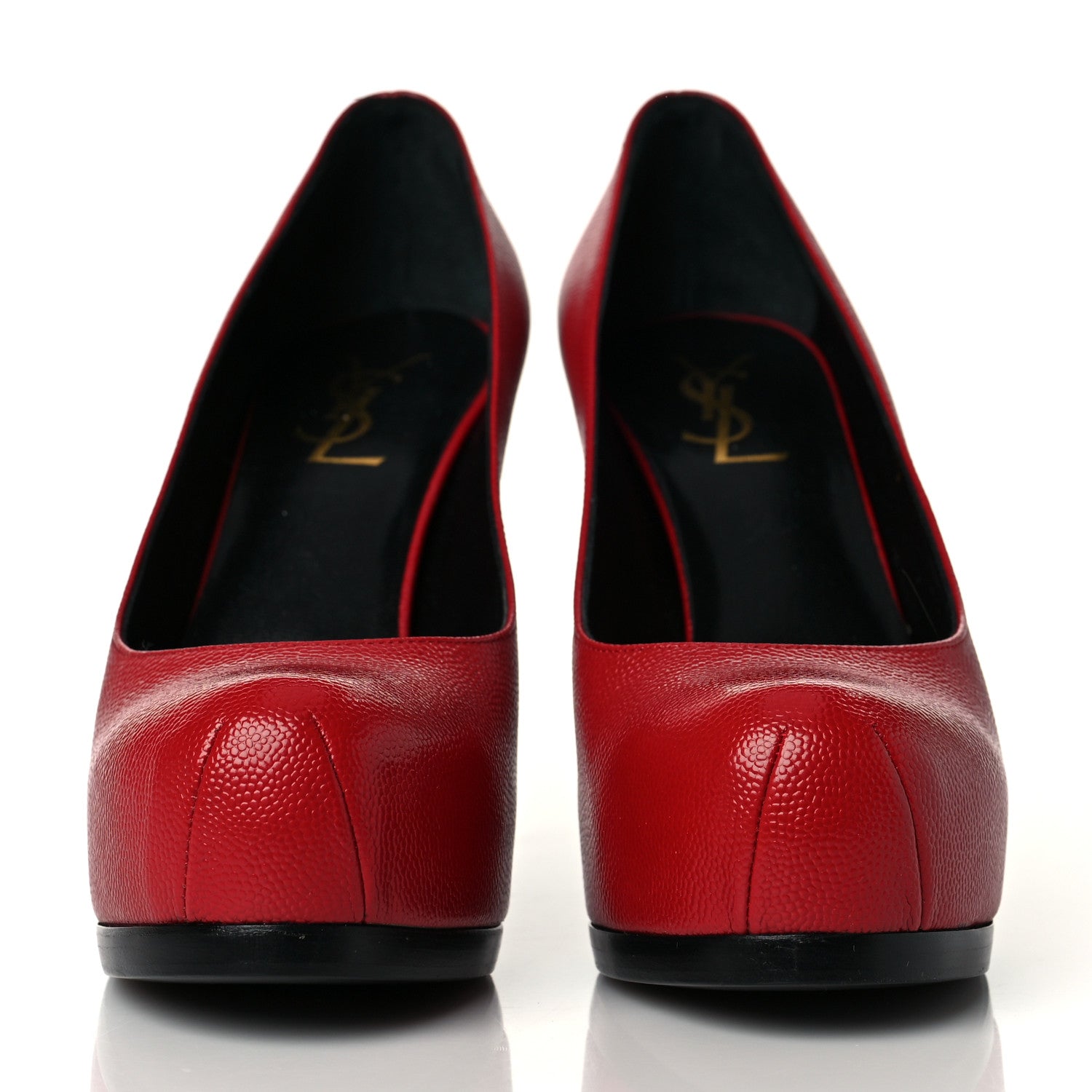 Saint Laurent Vernigolf Tribtoo Platform 80 Pumps 36.5 Red 2 of 10