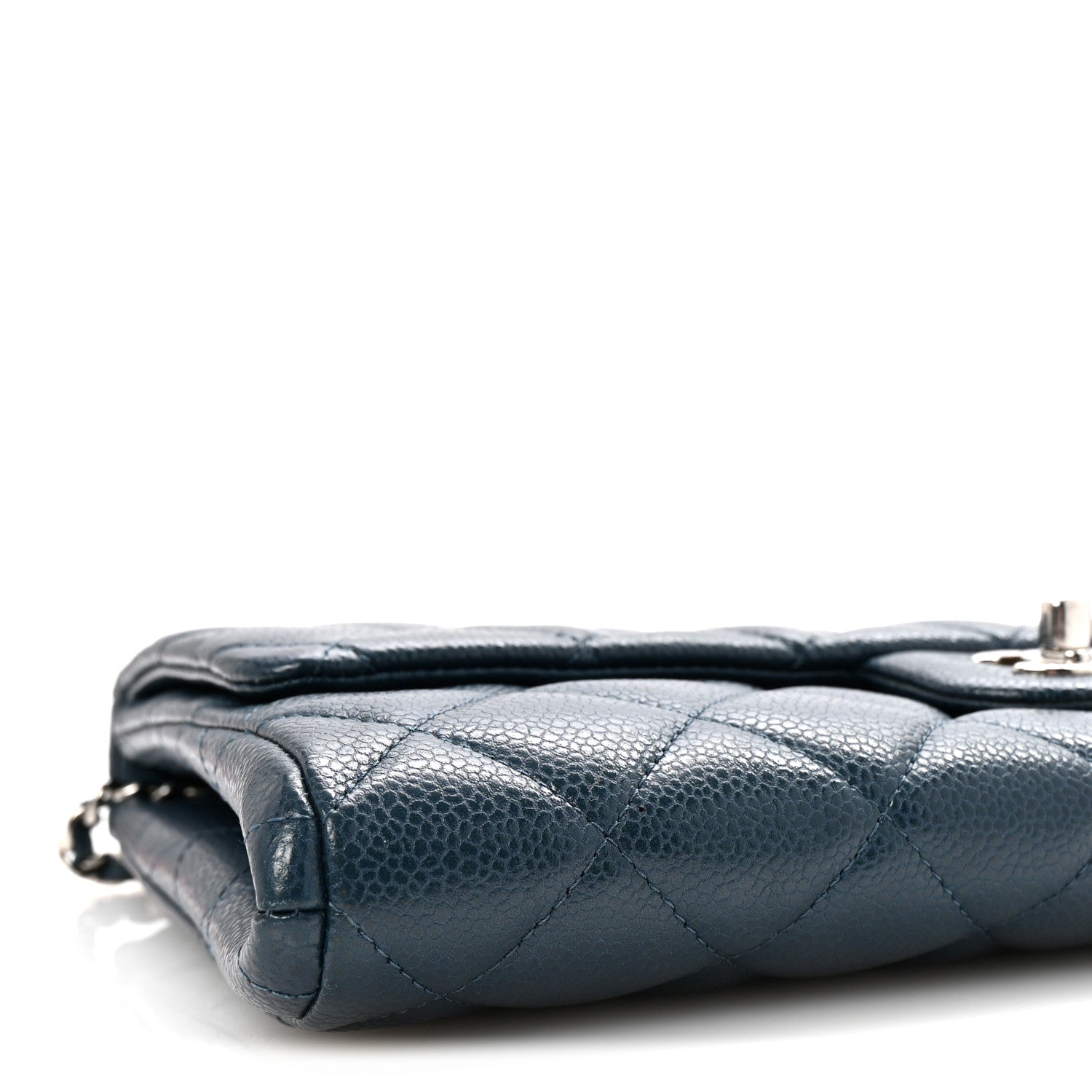 Chanel Caviar Quilted Clutch With Chain Flap  Blue 9 of 10