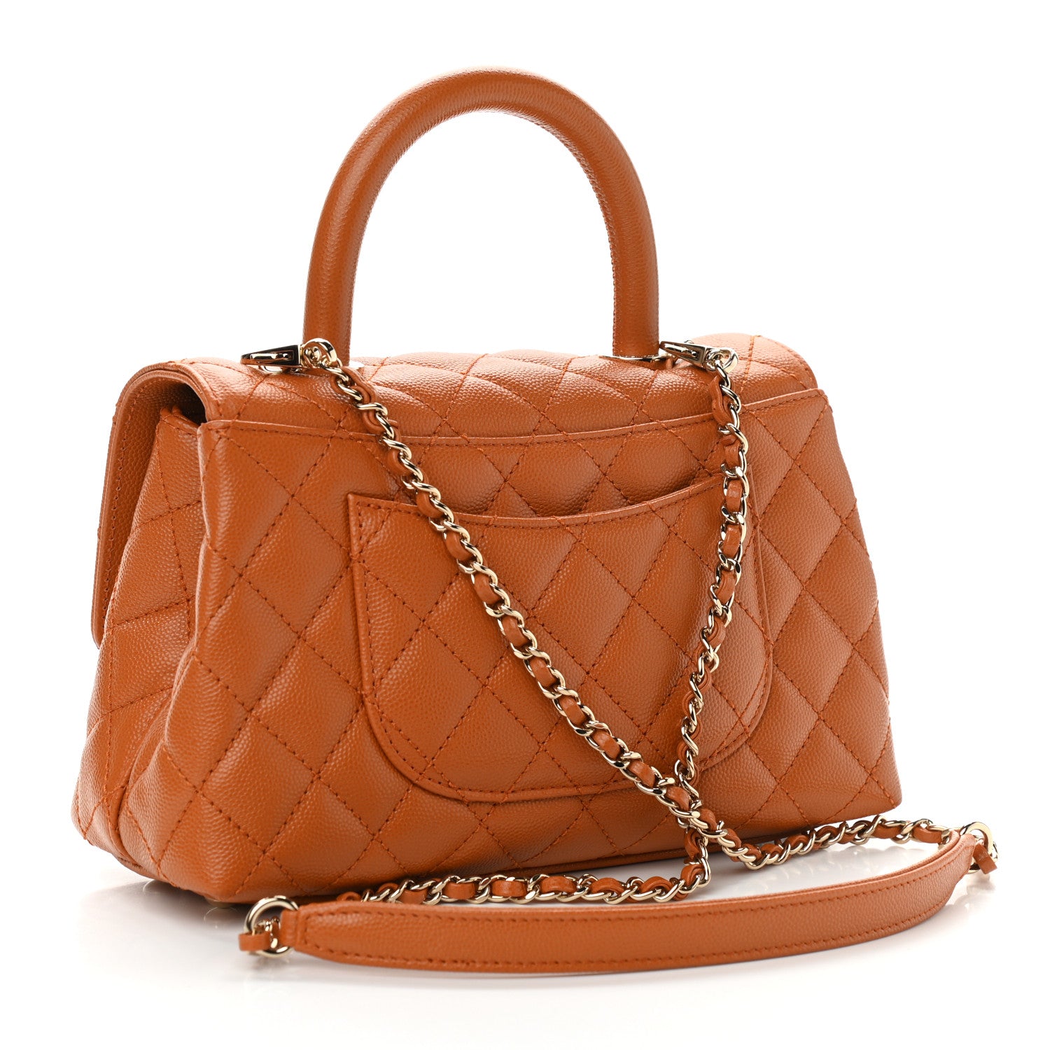 Chanel Caviar Quilted Mini Coco Handle Flap Brown 3 of 11