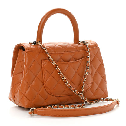 Chanel Caviar Quilted Mini Coco Handle Flap Brown 3 of 11