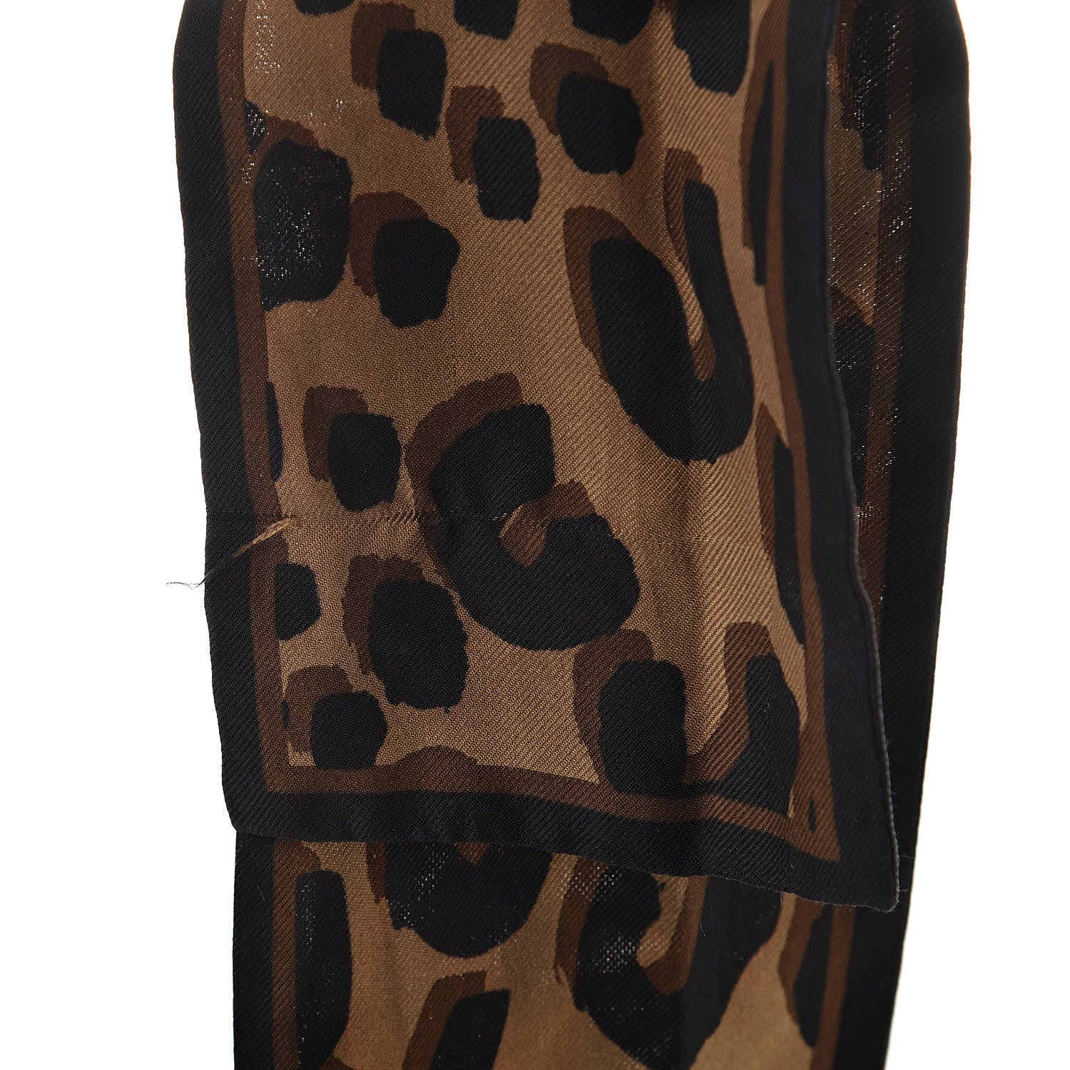 Louis Vuitton Silk Leopard Bandeau Scarf Marron 4 of 7