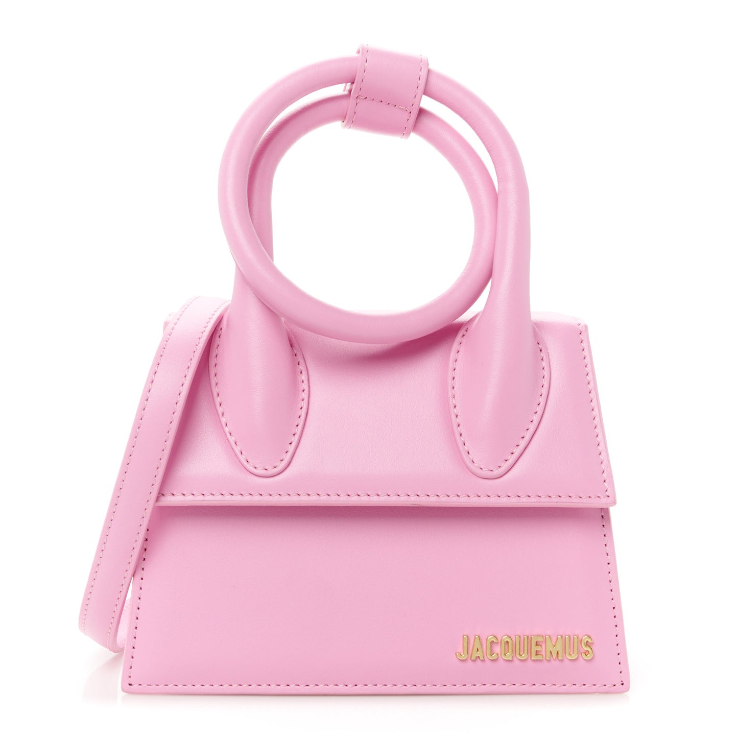 Smooth Calfskin Le Chiquito Noeud Light Pink