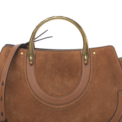 Chloe Calfskin Suede Medium Pixie Shoulder Bag Caramel 7 of 9