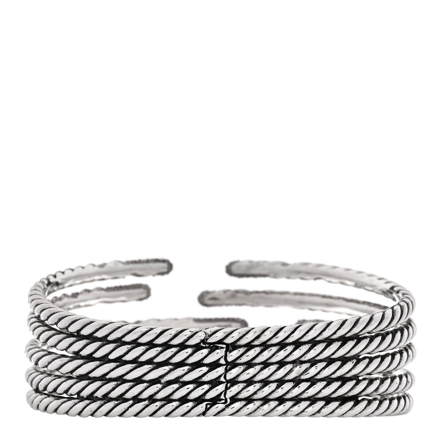 Sterling Silver Diamond 5-Row Open Willow Bracelet