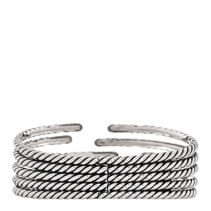 David Yurman Sterling Silver Diamond 5-Row Open Willow Bracelet 2 of 4
