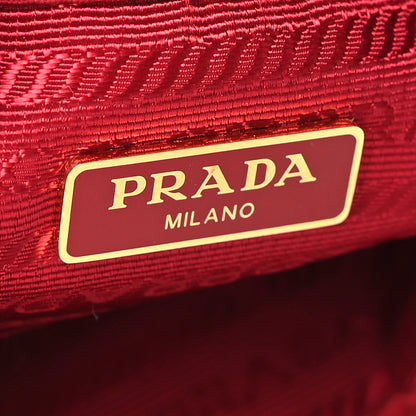 Prada Nylon Vela Saffiano Mini Bucket Crossbody Bag Fuoco 6 of 12