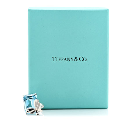 Tiffany Sterling Silver 18K Rose Gold Blue Topaz Return to Tiffany Love Bugs Butterfly Ring 5 of 5