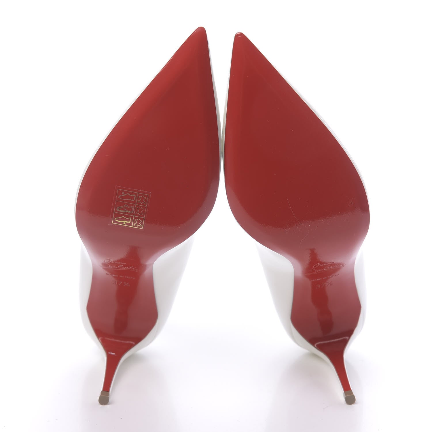 Christian Louboutin Patent Kate 85 Pumps 37.5 White 5 of 8
