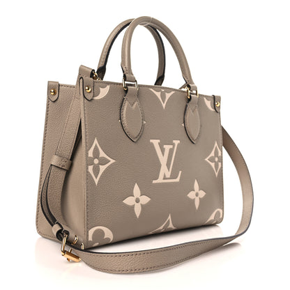 Louis Vuitton Empreinte Monogram Giant Onthego PM Tourterelle Creme 3 of 9