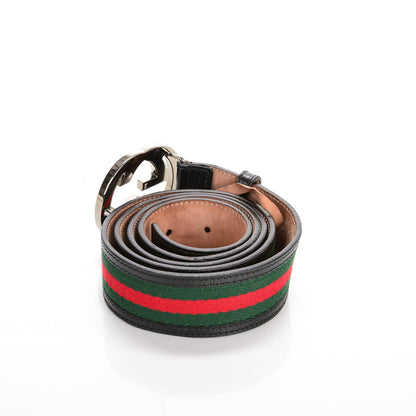 Gucci Calfskin Web Interlocking G Belt 105 42 Black 3 of 5