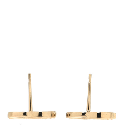 Chanel Metal Crystal CC Earrings Gold 3 of 5