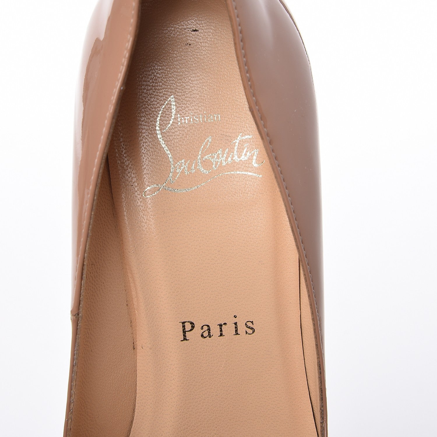 Christian Louboutin Patent Pigalle Plato 120 Pumps 35 Nude 15 of 17