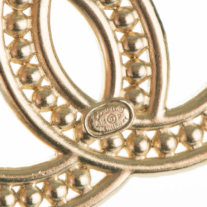 Chanel Pearl Baguette Crystal CC Brooch Gold 4 of 4